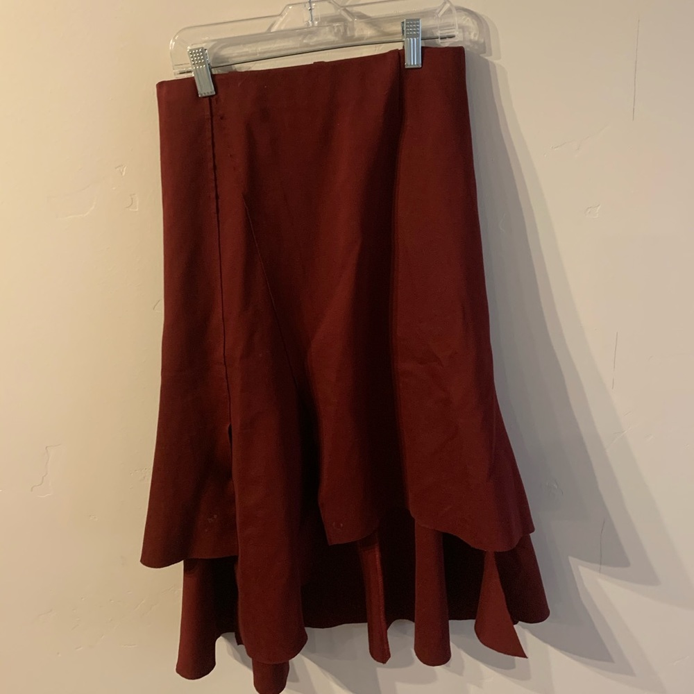 Anthropologie Maroon Skirt.